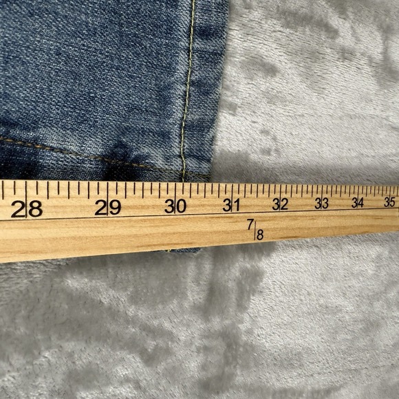 Guess Jeans Women's Size 31 Blue Distressed Bootcut Denim Pants - Picture 4 of 7